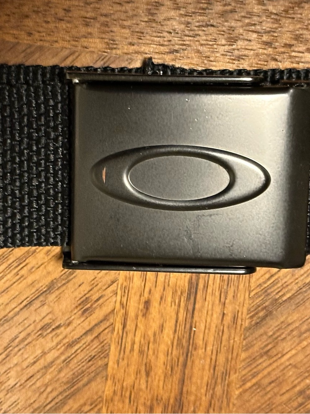 Oakley Matte Black Webbing Belt with Logo Buckle